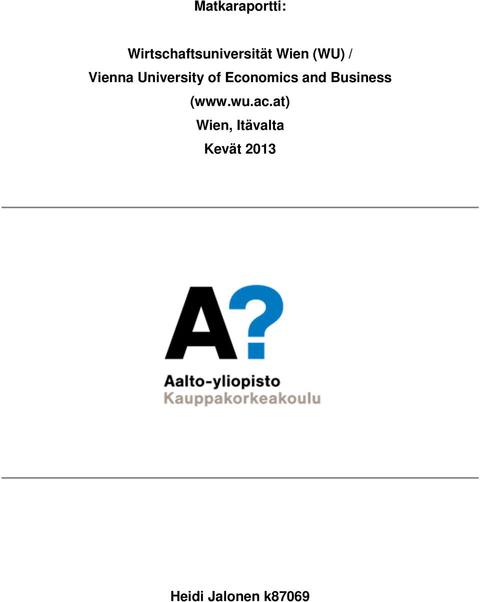 Economics and Business (www.wu.ac.