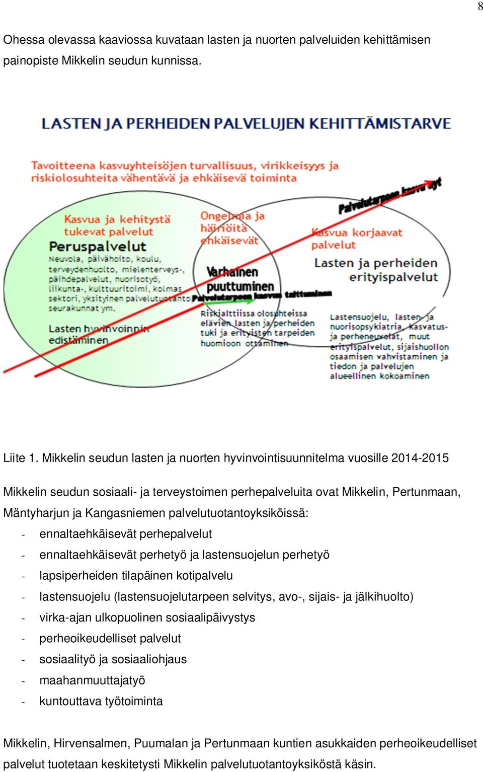 palvelutuotantoyksiköissä: - ennaltaehkäisevät perhepalvelut - ennaltaehkäisevät perhetyö ja lastensuojelun perhetyö - lapsiperheiden tilapäinen kotipalvelu - lastensuojelu (lastensuojelutarpeen