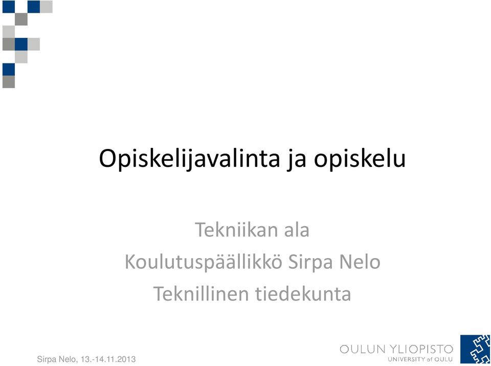 Koulutuspäällikkö Sirpa