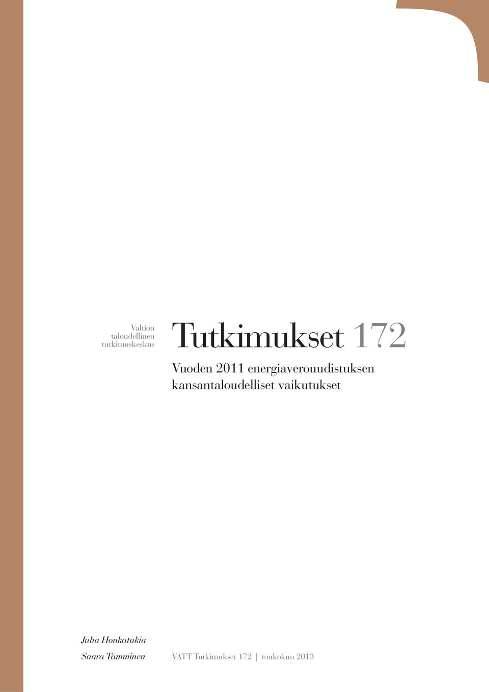 energiaverouudistuksen kansantaloudelliset