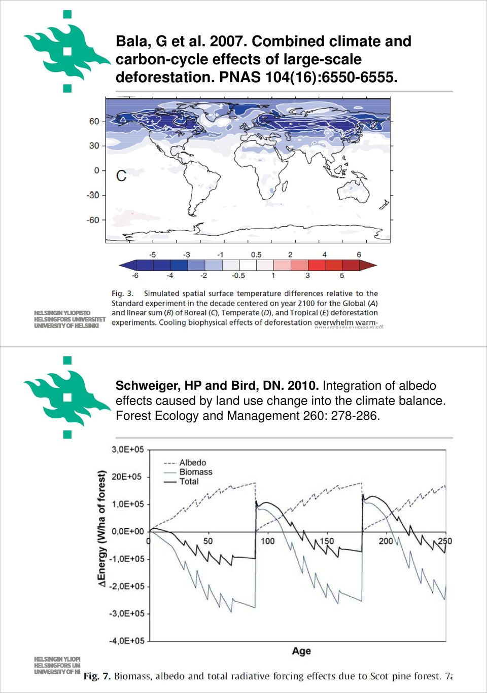 PNAS 104(16):6550-6555 6555. Schweiger, HP and Bird, DN. 2010.
