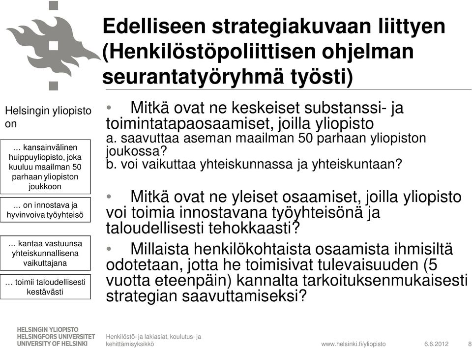 yliopisto a. saavuttaa aseman maailman 50 parhaan yliopiston joukossa? b. voi vaikuttaa yhteiskunnassa ja yhteiskuntaan?