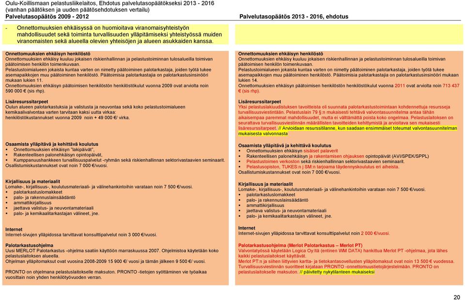 Pelastustoimialueen jokaista kuntaa varten on nimetty päätoiminen palotarkastaja, joiden työtä tukee asemapaikkojen muu päätoiminen henkilöstö.