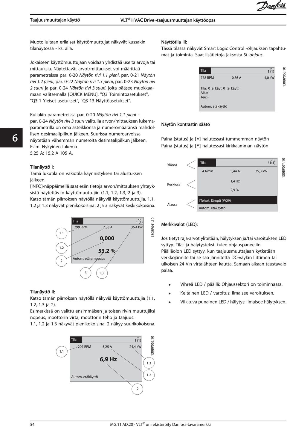 0-24 Näytön rivi 3 suuri, joita pääsee muokkaamaan valitsemalla [QUICK MENU], "Q3 Toimintoasetukset", "Q3-1 Yleiset asetukset", "Q3-13 Näyttöasetukset".