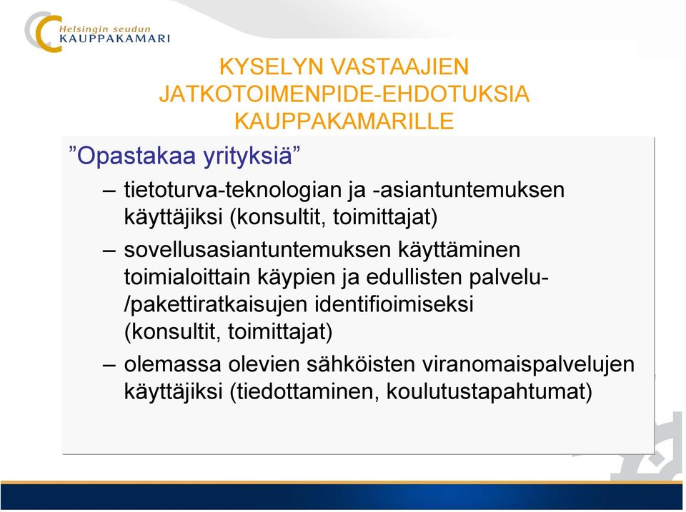 sovellusasiantuntemuksen käyttäminen toimialoittain käypien ja edullisten palvelu-