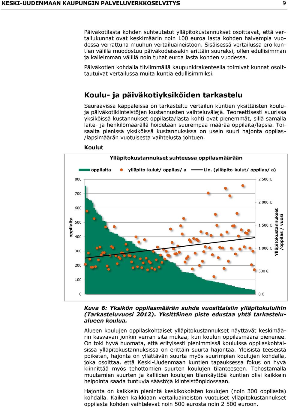 Sisäisessä vertailussa ero kuntien välillä muodostuu päiväkodeissakin erittäin suureksi, ollen edullisimman ja kalleimman välillä noin tuhat euroa lasta kohden vuodessa.