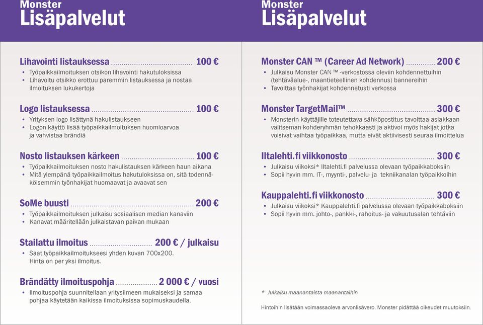 ... Yrityksen logo lisättynä hakulistaukseen Logon käyttö lisää työpaikkailmoituksen huomioarvoa ja vahvistaa brändiä CAN (Career Ad Network).