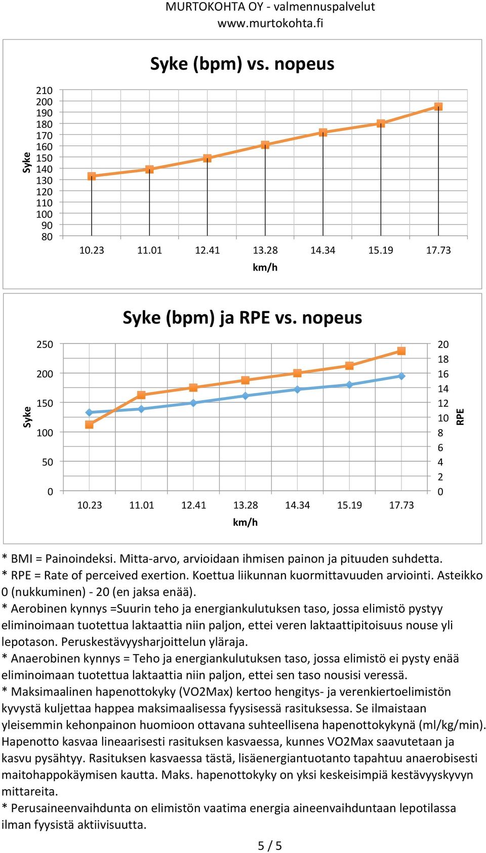 * Aerobinen kynnys =Suurin teho ja energiankulutuksen taso, jossa elimistö pystyy eliminoimaan tuotettua laktaattia niin paljon, ettei veren laktaattipitoisuus nouse yli lepotason.