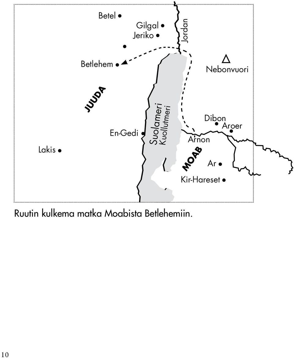 Kuollutmeri Dibon Aroer Arnon Ar