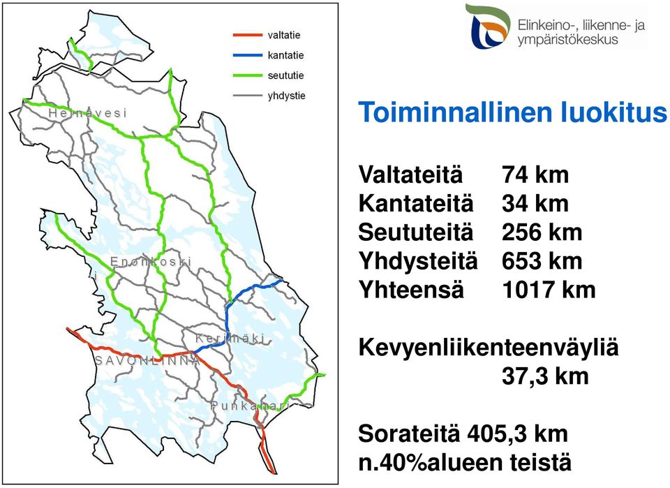 km 34 km 256 km 653 km 1017 km
