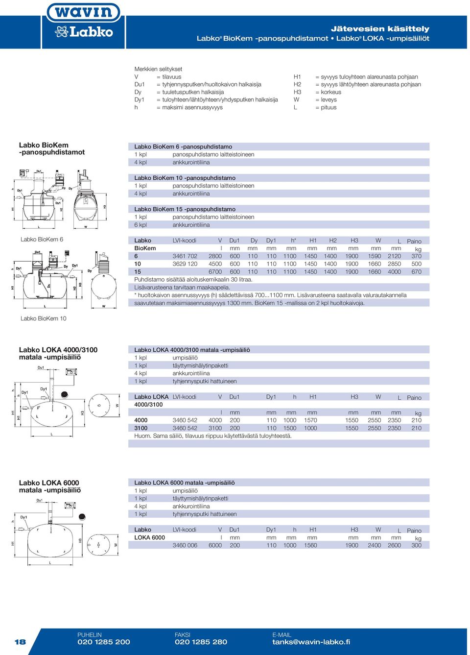 BioKem -panospuhdistamot Labko BioKem 6 -panospuhdistamo 1 kpl panospuhdistamo laitteistoineen 4 kpl ankkurointiliina Labko BioKem 10 -panospuhdistamo 1 kpl panospuhdistamo laitteistoineen 4 kpl