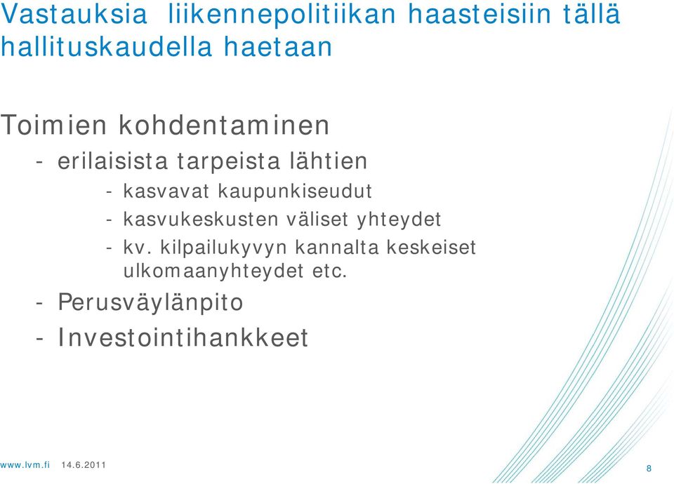 kaupunkiseudut - kasvukeskusten väliset yhteydet - kv.