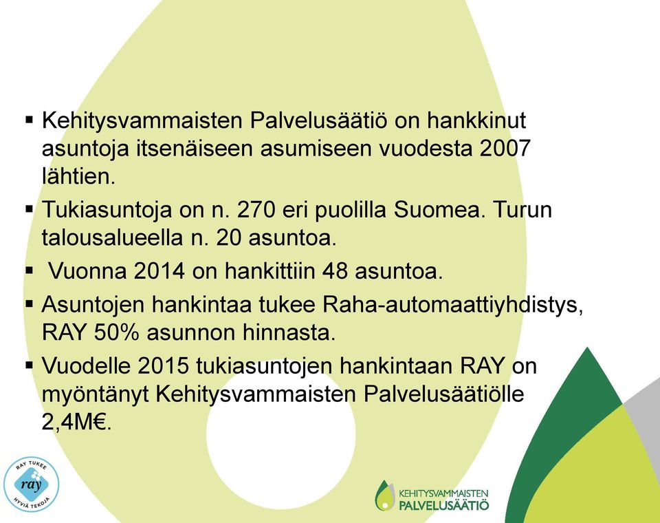 Vuonna 2014 on hankittiin 48 asuntoa.