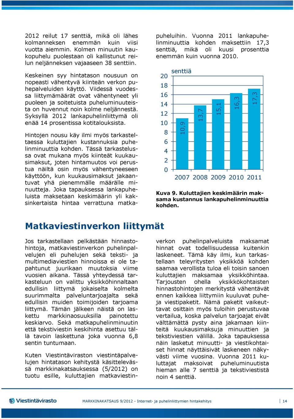 Viidessä vuodessa liittymämäärät ovat vähentyneet yli puoleen ja soitetuista puheluminuuteista on huvennut noin kolme neljännestä.