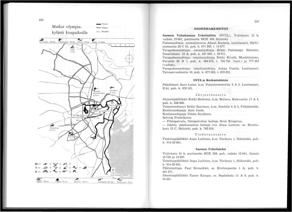 Puheenjohtaja: sosiaalineuvos Akseli Kaskela, Lauttasaari, Särkiniementie 29 e 3, puh. k. 67 262, t. 4877. Varapuheenjohtaja: sosiaalijohtaja Erkki Palolampi, Helsinki, Ilmarinkatu 2 A, puh.