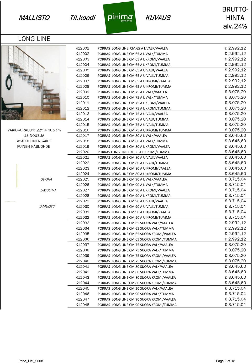 65 A U KROMI/VAALEA 2.992,12 K12008 PORRAS LONG LINE CM.65 A U KROMI/TUMMA 2.992,12 K12009 PORRAS LONG LINE CM.75 A L VALK/VAALEA 3.075,20 K12010 PORRAS LONG LINE CM.75 A L VALK/TUMMA 3.