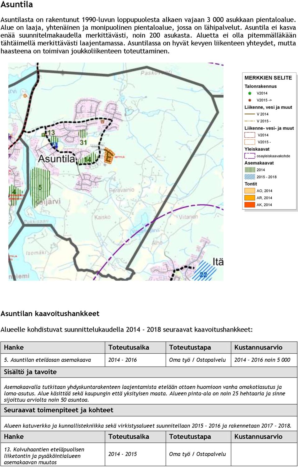 Asuntilassa on hyvät kevyen liikenteen yhteydet, mutta haasteena on toimivan joukkoliikenteen toteuttaminen.