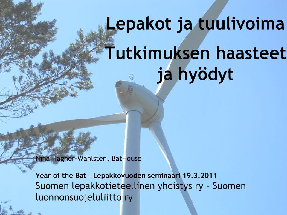 Year of the Bat - Lepakkovuoden seminaari 19.3.