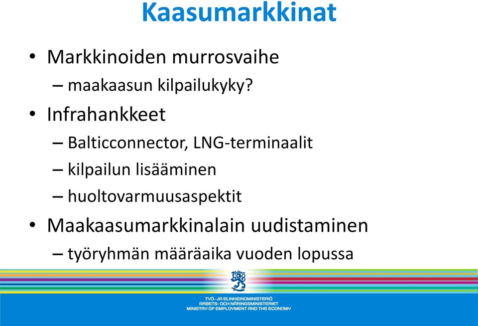 Infrahankkeet Balticconnector, LNG-terminaalit