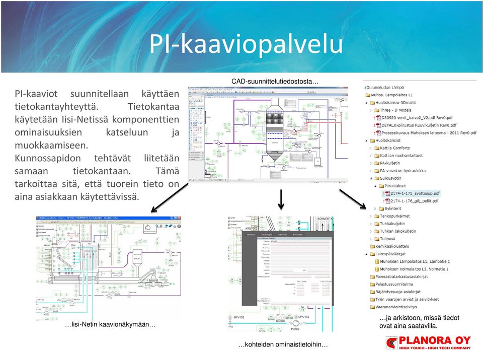 Kunnossapidon tehtävät liitetään samaan tietokantaan.