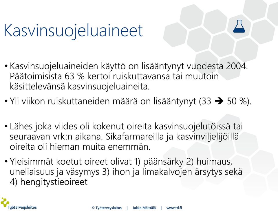 Yli viikon ruiskuttaneiden määrä on lisääntynyt (33 50 %).