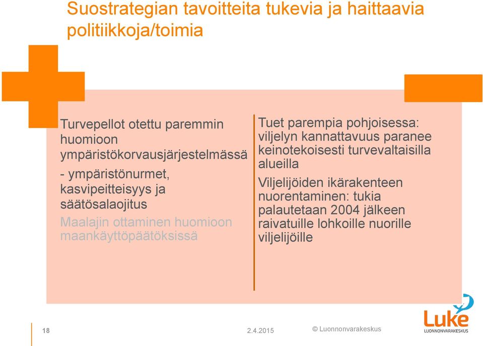 maankäyttöpäätöksissä Tuet parempia pohjoisessa: viljelyn kannattavuus paranee keinotekoisesti turvevaltaisilla