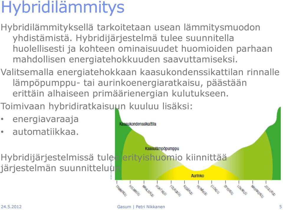 Valitsemalla energiatehokkaan kaasukondenssikattilan rinnalle lämpöpumppu- tai aurinkoenergiaratkaisu, päästään erittäin alhaiseen