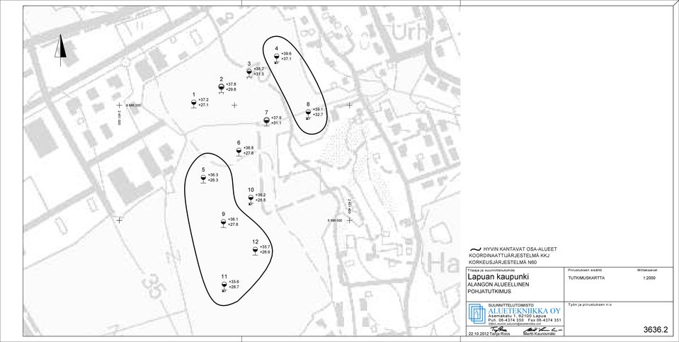 9 HYVIN KANTAVAT OSA-AUEET KOORDINAATTIJÄRJESTEMÄ KKJ KORKEUSJÄRJESTEMÄ N60 11 +35.6 +28.