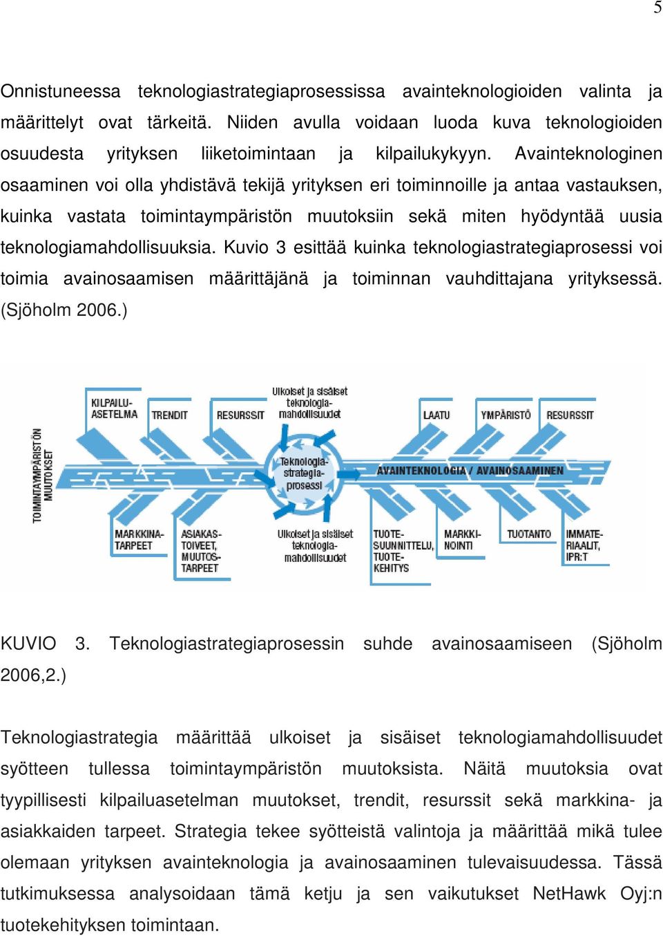 Avainteknologinen osaaminen voi olla yhdistävä tekijä yrityksen eri toiminnoille ja antaa vastauksen, kuinka vastata toimintaympäristön muutoksiin sekä miten hyödyntää uusia teknologiamahdollisuuksia.
