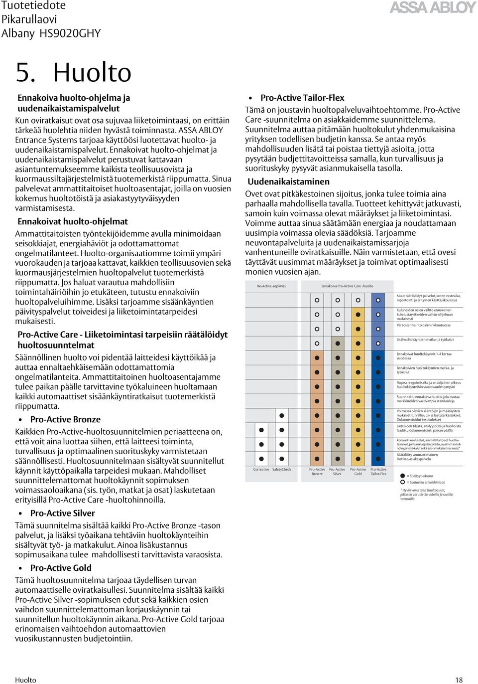 Ennakoivat huolto-ohjelmat ja uudenaikaistamispalvelut perustuvat kattavaan asiantuntemukseemme kaikista teollisuusovista ja kuormaussiltajärjestelmistä tuotemerkistä riippumatta.