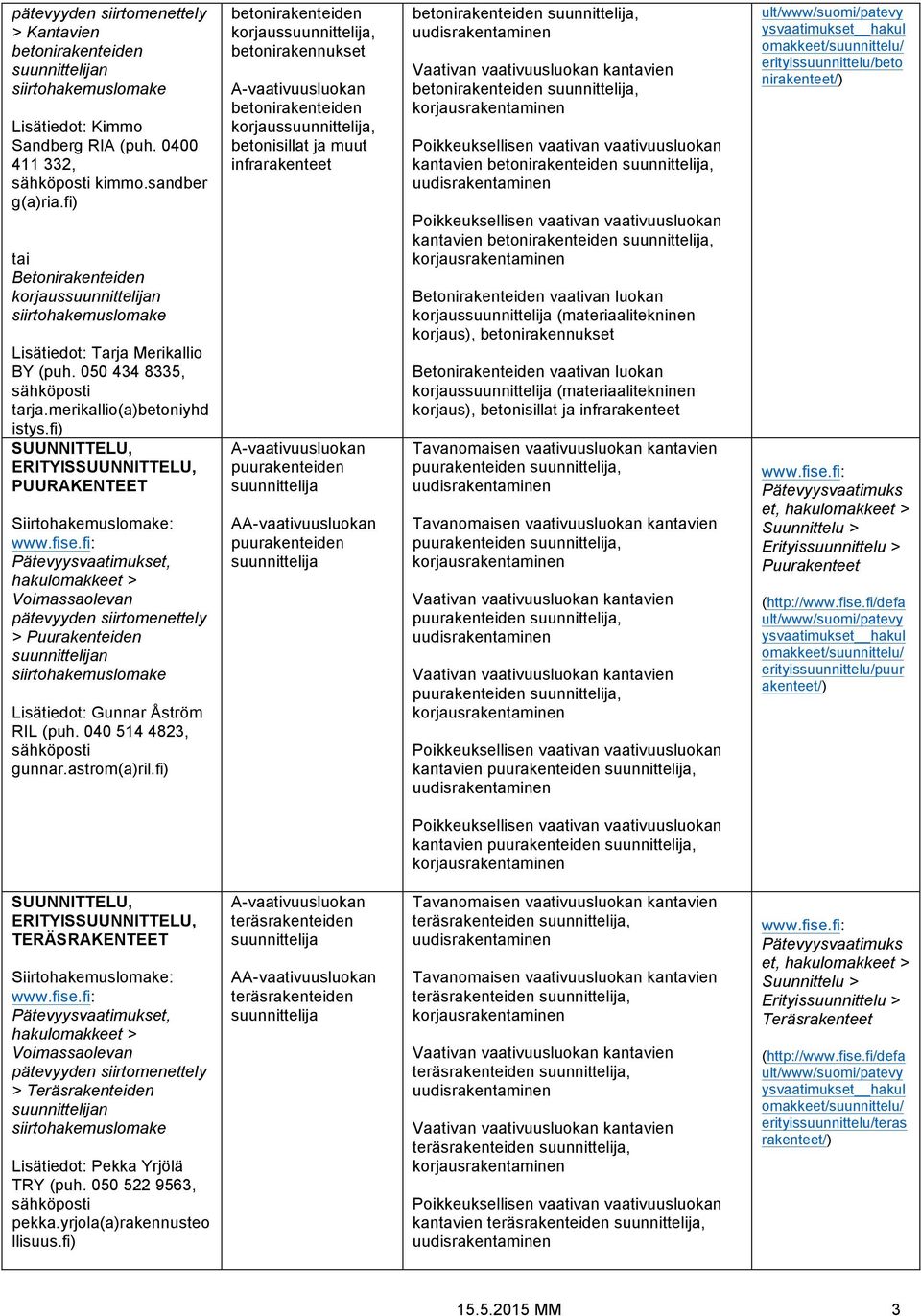 fi) ERITYIS PUURAKENTEET et, > Puurakenteiden n korjaus, betonirakennukset korjaus, betonisillat ja muut infrarakenteet puurakenteiden A puurakenteiden,, kantavien, kantavien, Betonirakenteiden