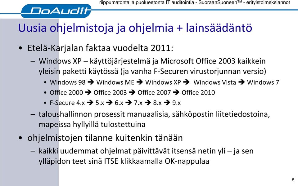 Office 2007 Office 2010 F-Secure 4.x 5.x 6.x 7.x 8.x 9.