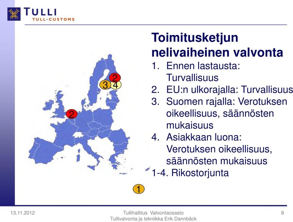 Suomen rajalla: Verotuksen oikeellisuus, säännösten mukaisuus 4.