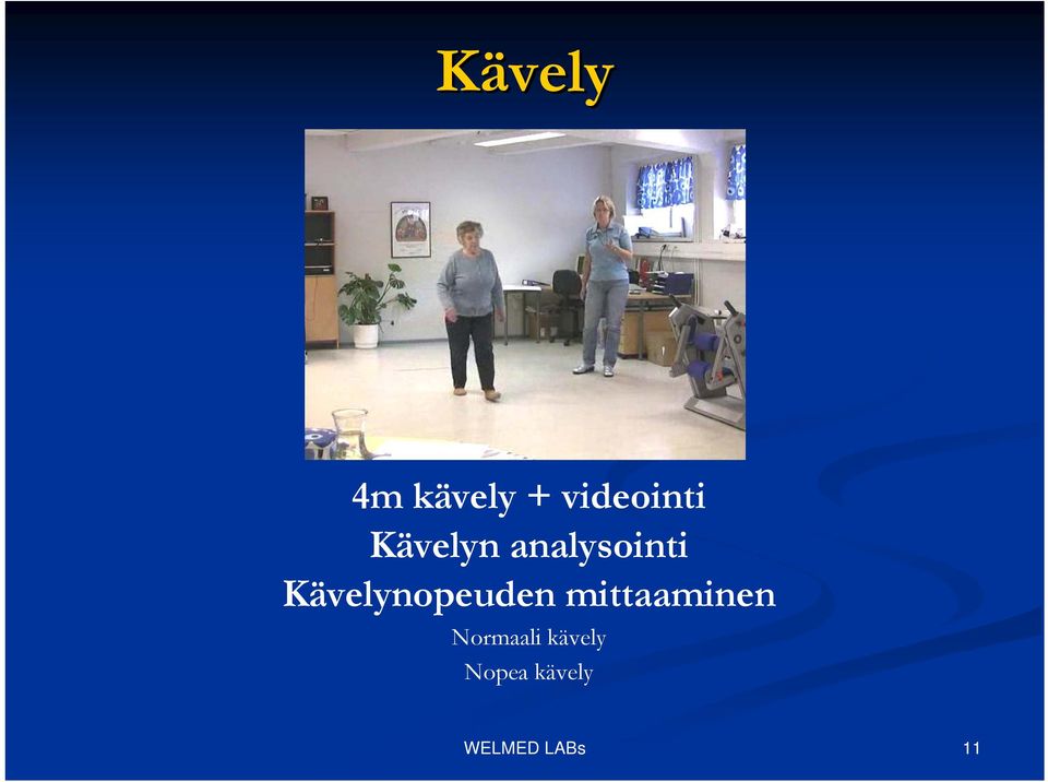 analysointi Kävelynopeuden