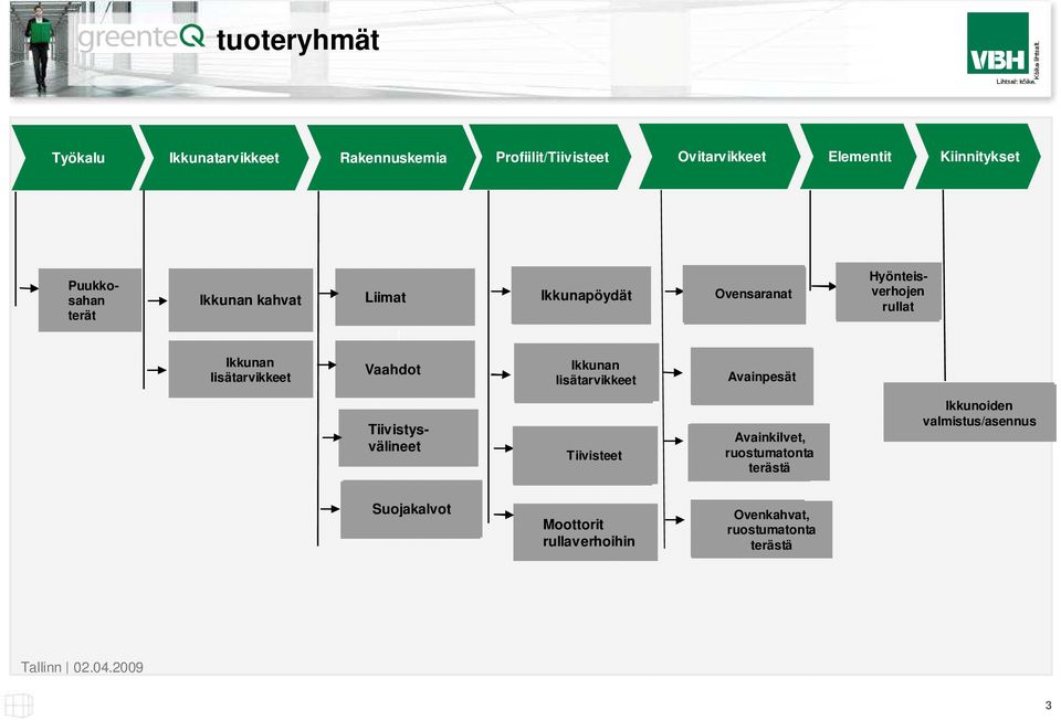 lisätarvikkeet Vaahdot Ikkunan lisätarvikkeet Avainpesät Tiivistysvälineet Tiivisteet Avainkilvet,