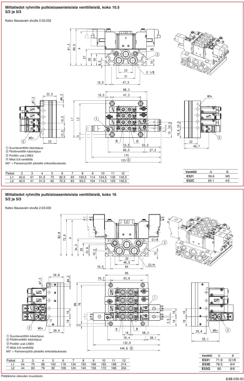 Venttiili A B E521 56.6 M5 E52C 65.