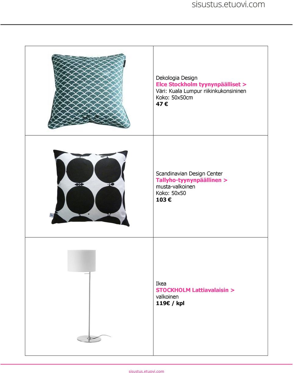 Scandinavian Design Center Tallyho-tyynynpäällinen >