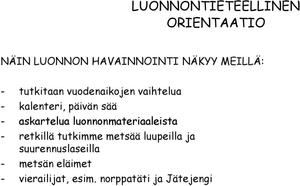 askartelua luonnonmateriaaleista - retkillä tutkimme metsää luupeilla