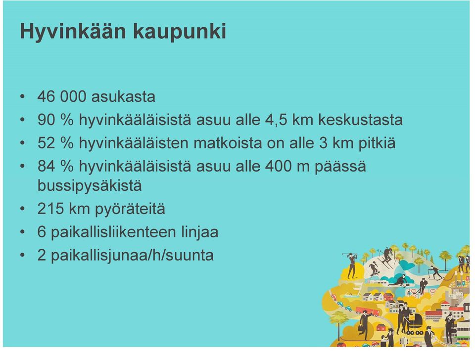 pitkiä 84 % hyvinkääläisistä asuu alle 400 m päässä bussipysäkistä