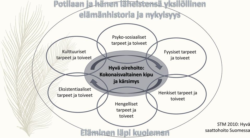 Kokonaisvaltainen kipu ja kärsimys Hengelliset tarpeet ja toiveet