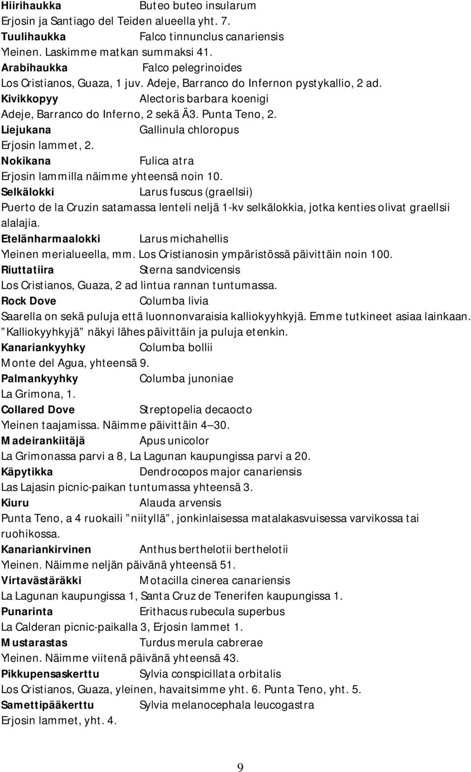 Liejukana Gallinula chloropus Erjosin lammet, 2. Nokikana Fulica atra Erjosin lammilla näimme yhteensä noin 10.