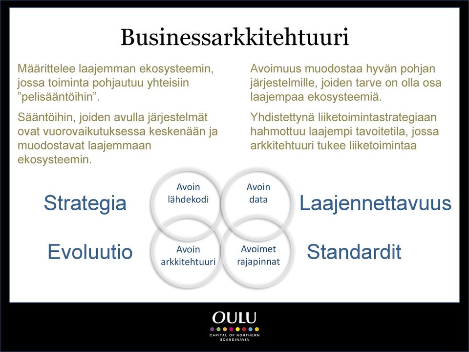 Avoimuus muodostaa hyvän pohjan järjestelmille, joiden tarve on olla osa laajempaa ekosysteemiä.