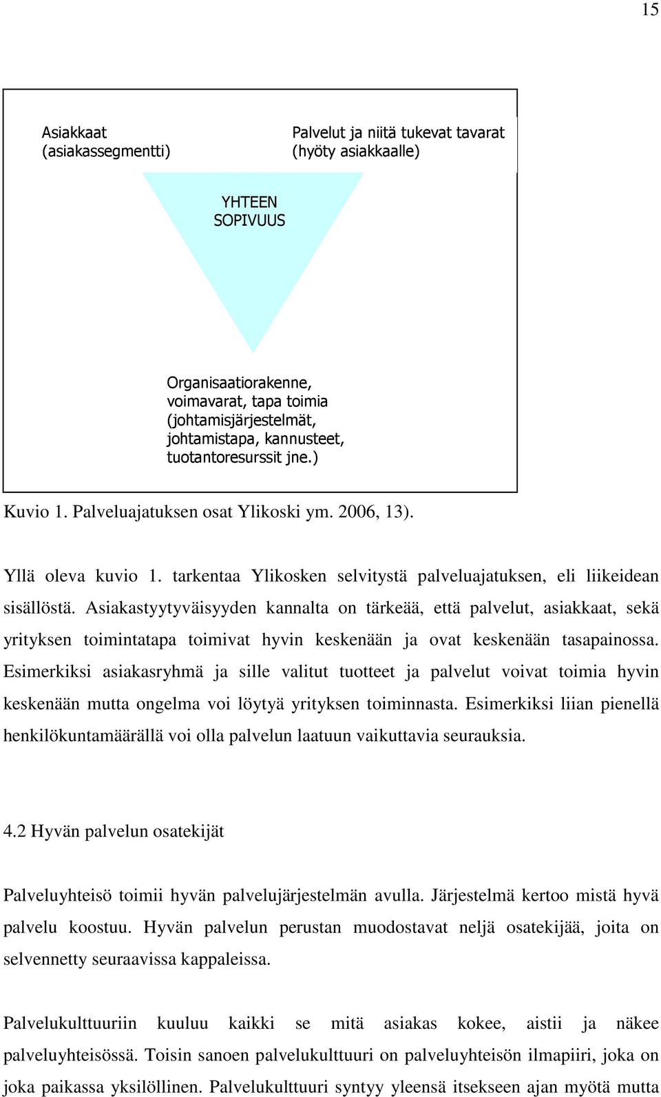 Asiakastyytyväisyyden kannalta on tärkeää, että palvelut, asiakkaat, sekä yrityksen toimintatapa toimivat hyvin keskenään ja ovat keskenään tasapainossa.