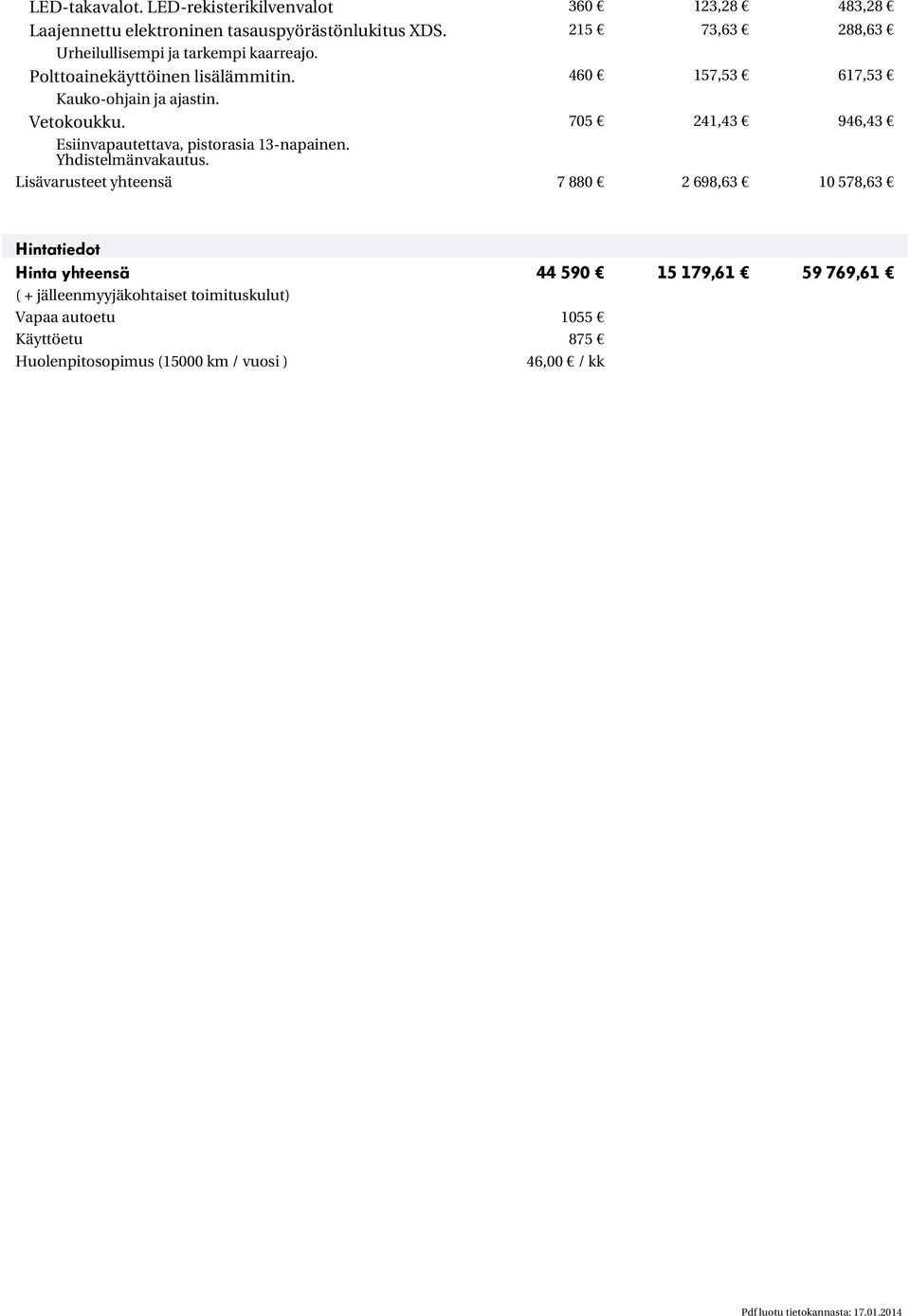 Vetokoukku. 705 241,43 946,43 Esiinvapautettava, pistorasia 13-napainen. Yhdistelmänvakautus.