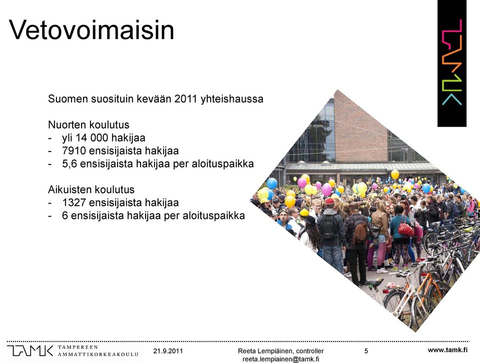 ensisijaista hakijaa per aloituspaikka Aikuisten koulutus - 1327