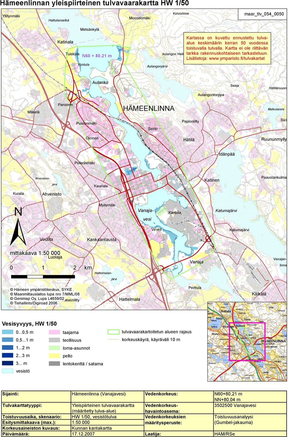 21 m Kirstula Aulangonjärvi Aulanko Saaja Hätilänvuori Aulangontorppa HÄMEENLINNA Paroinen Mäkelä Matkolammi Siiri Papinniitty Puistonmäki Sairio Ojoinen Ruununmylly Hätilä Idänpää Pullerinmäki järvi