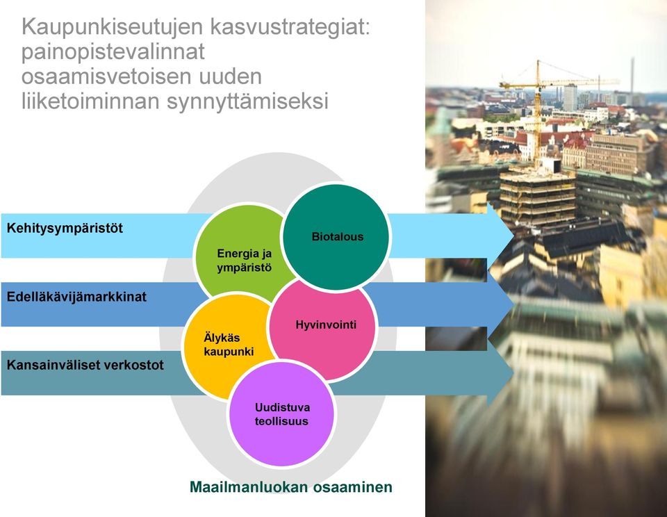 Edelläkävijämarkkinat Kansainväliset verkostot Energia ja ympäristö
