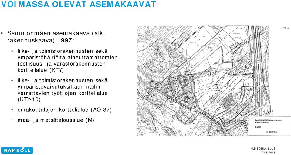 teollisuus- ja varastorakennusten korttelialue (KTY) liike- ja toimistorakennusten sekä