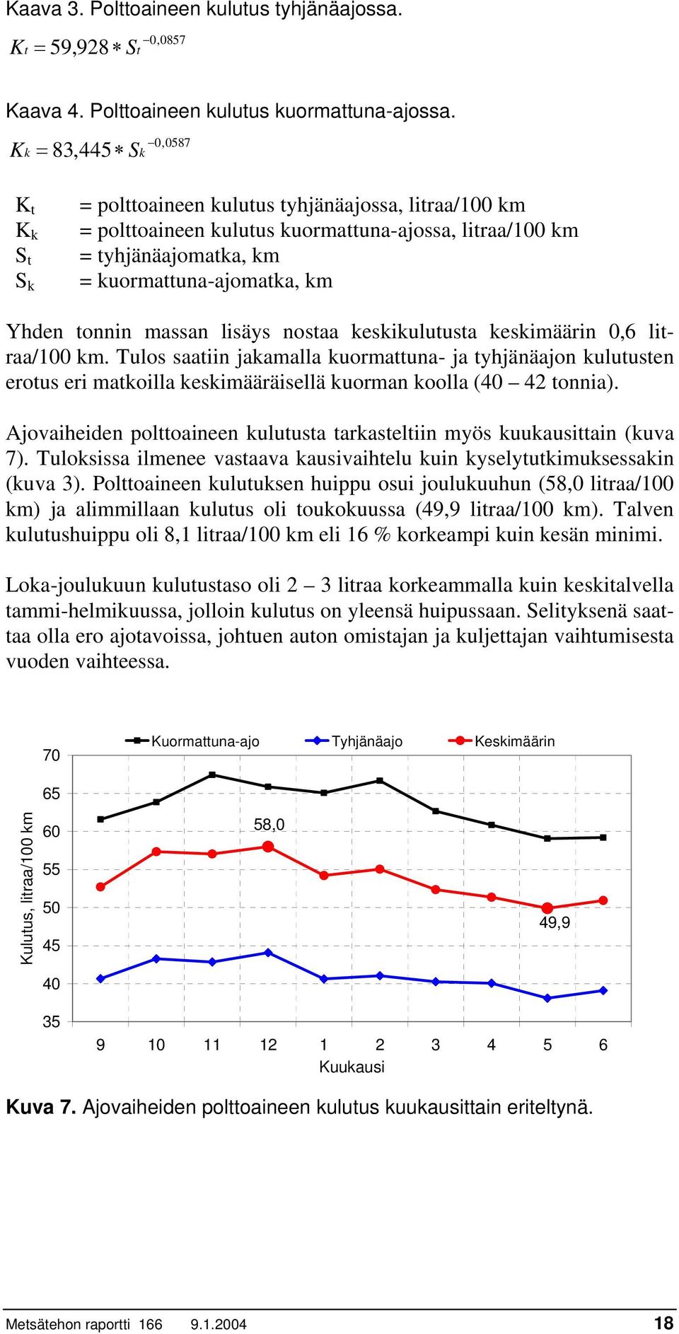 Yhden tonnin massan lisäys nostaa keskikulutusta keskimäärin 0,6 litraa/100 km.