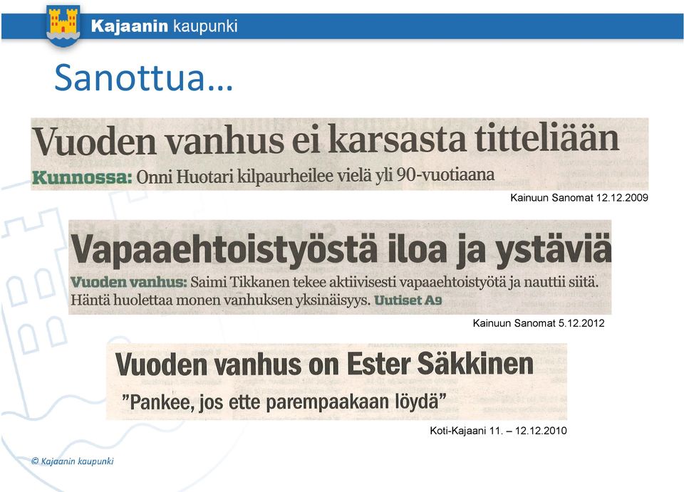 12.2009 Kainuun Sanomat